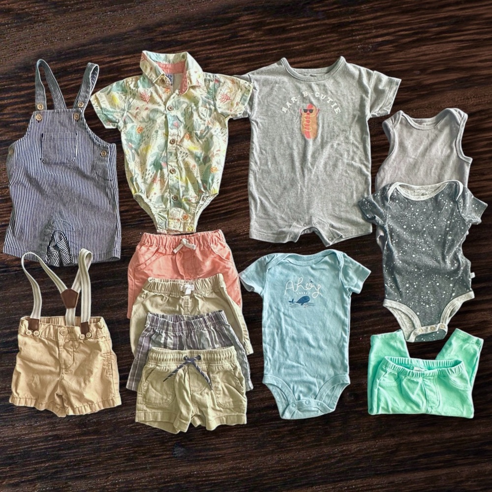 Lot of 12 Baby Boys Summer Clothes 6-9 Months